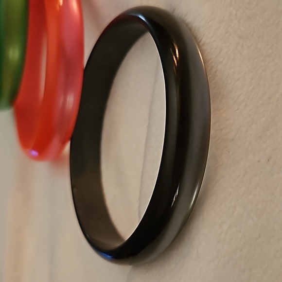 Vintage Set of Three Moonglow Atomic Bangle Bracelets - Picture 5 of 8